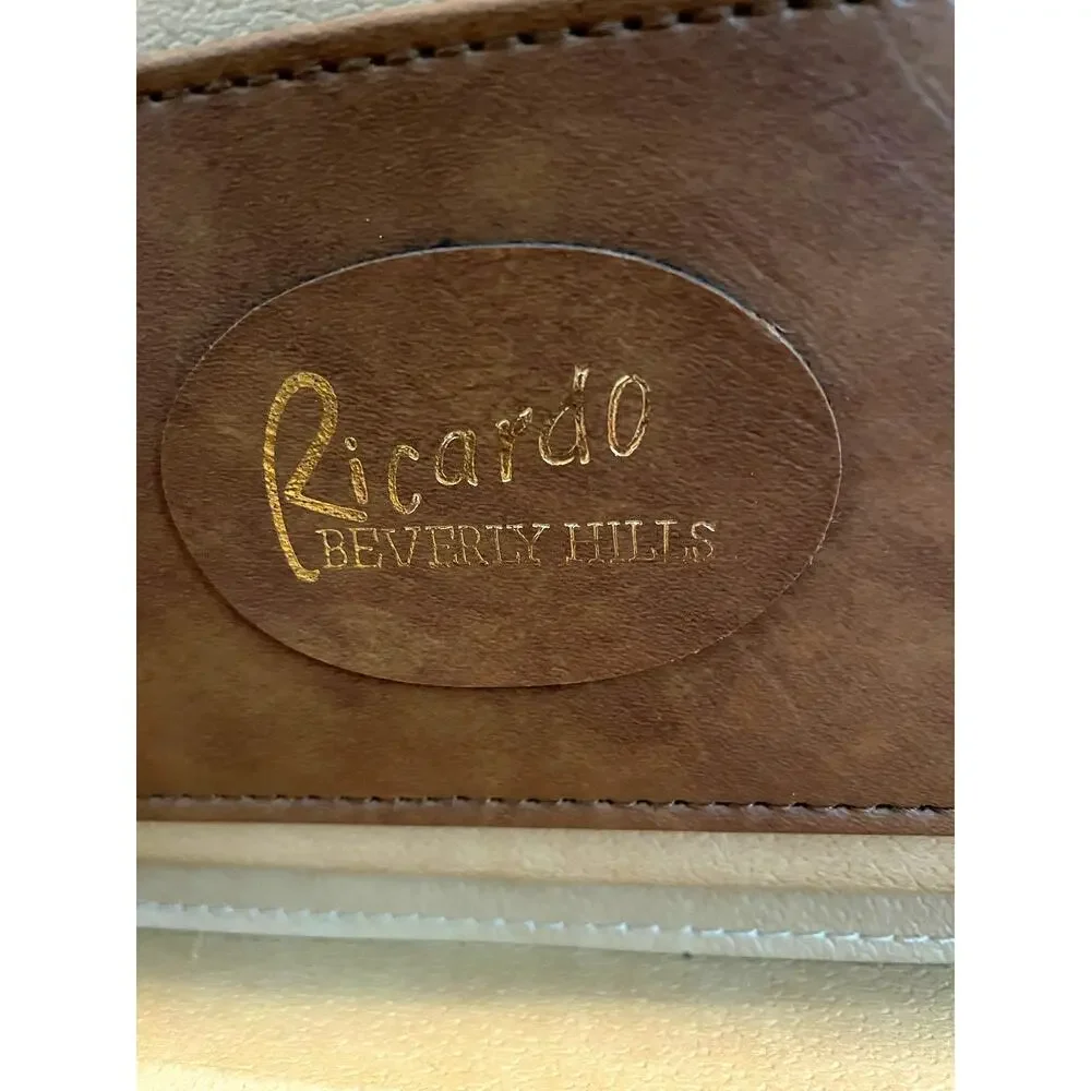 Ricardo Beverly Hills Vintage Tan Canvas & Leather Briefcase